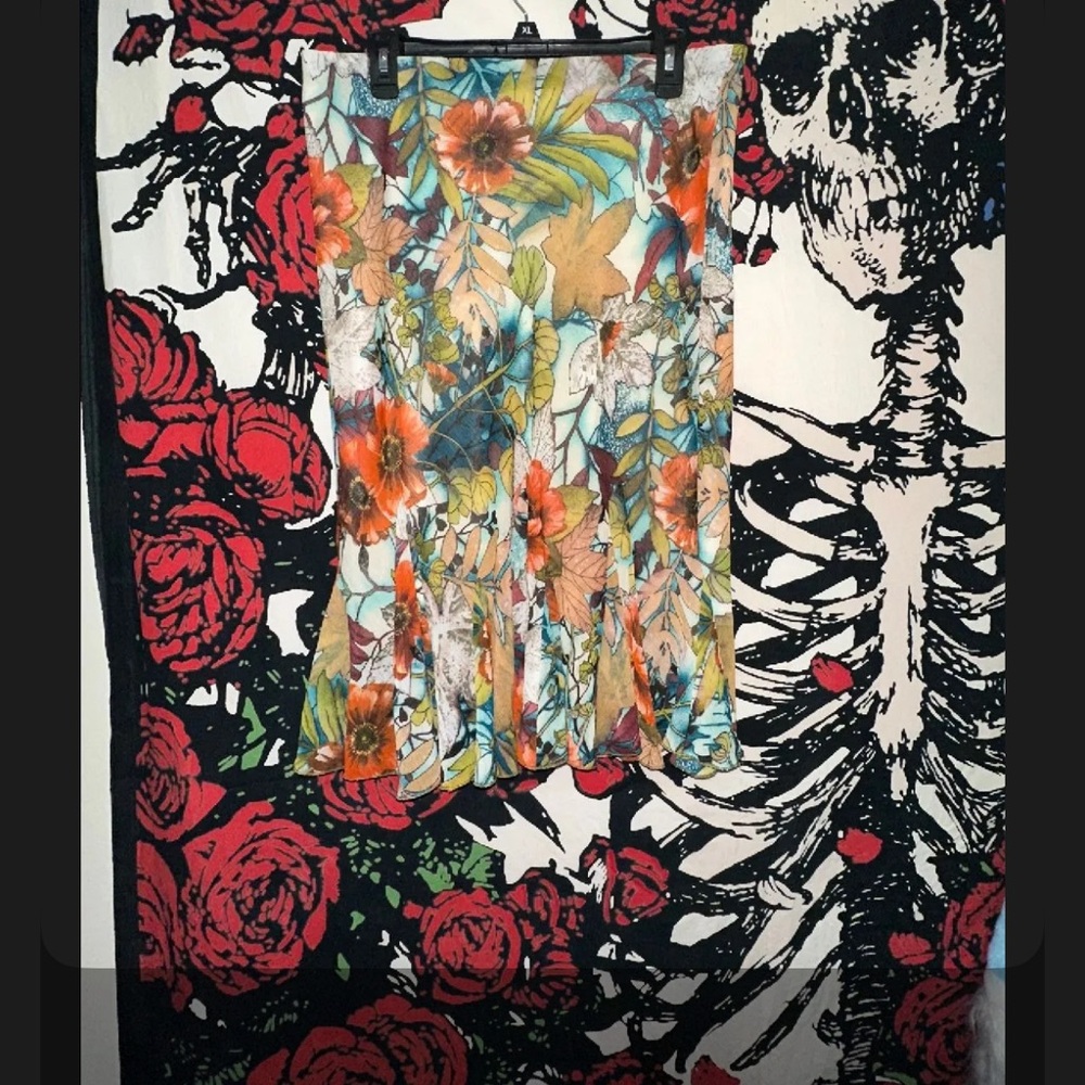 Dress Barn Multicolor Floral Skirt